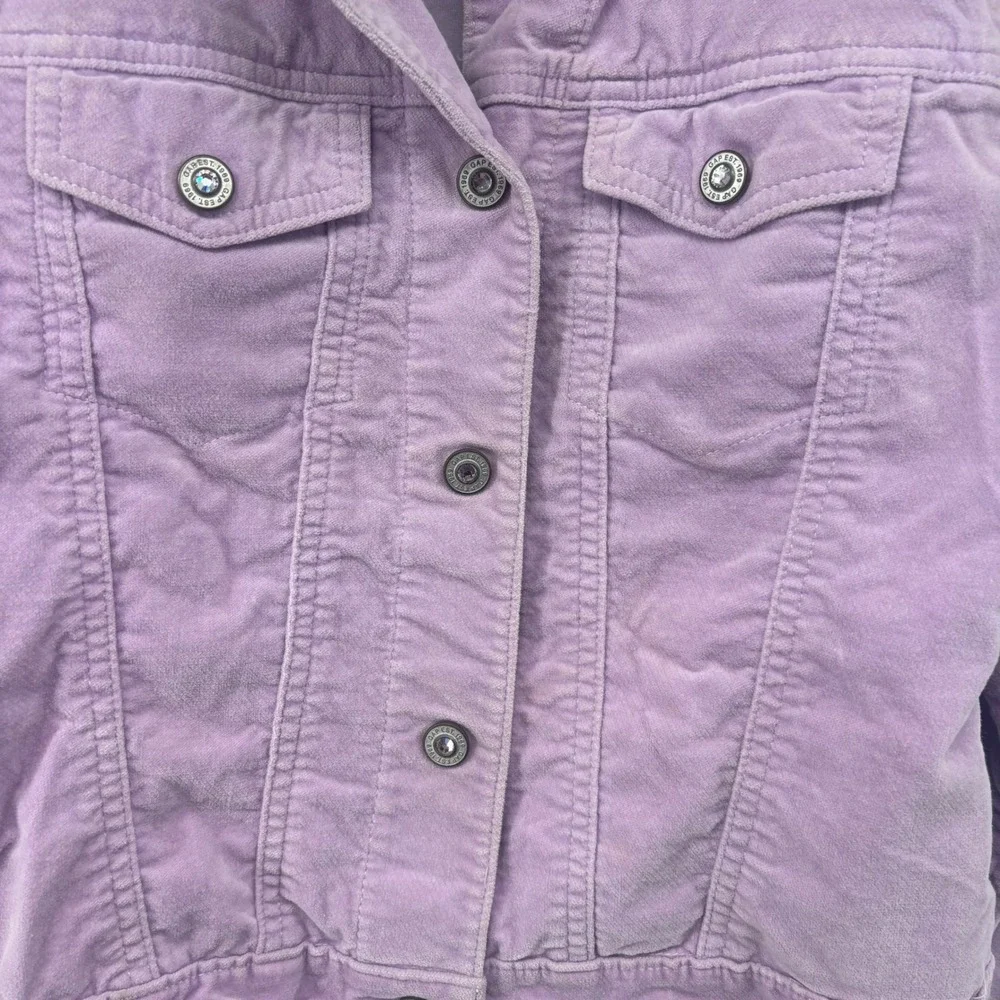 GAP‎ Kids Corduroy Jacket Lilac Purple Flower Print Lining Size XXL (14-16)